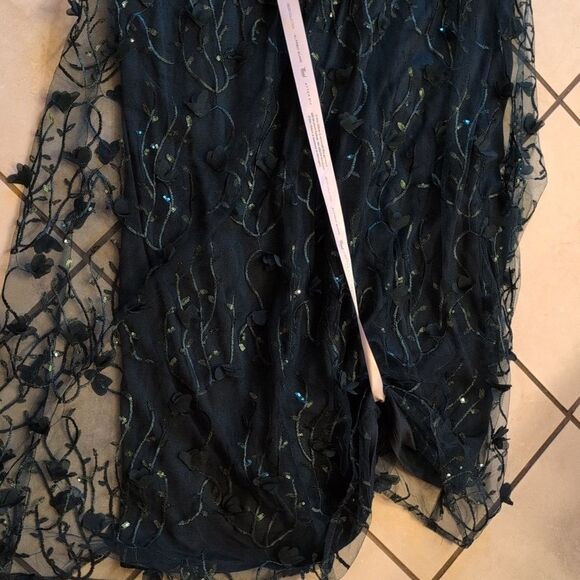 NWT Dessy Collection Birch 3D Sequin Embroidery Dress Evergreen Green size 16 - Picture 6 of 15